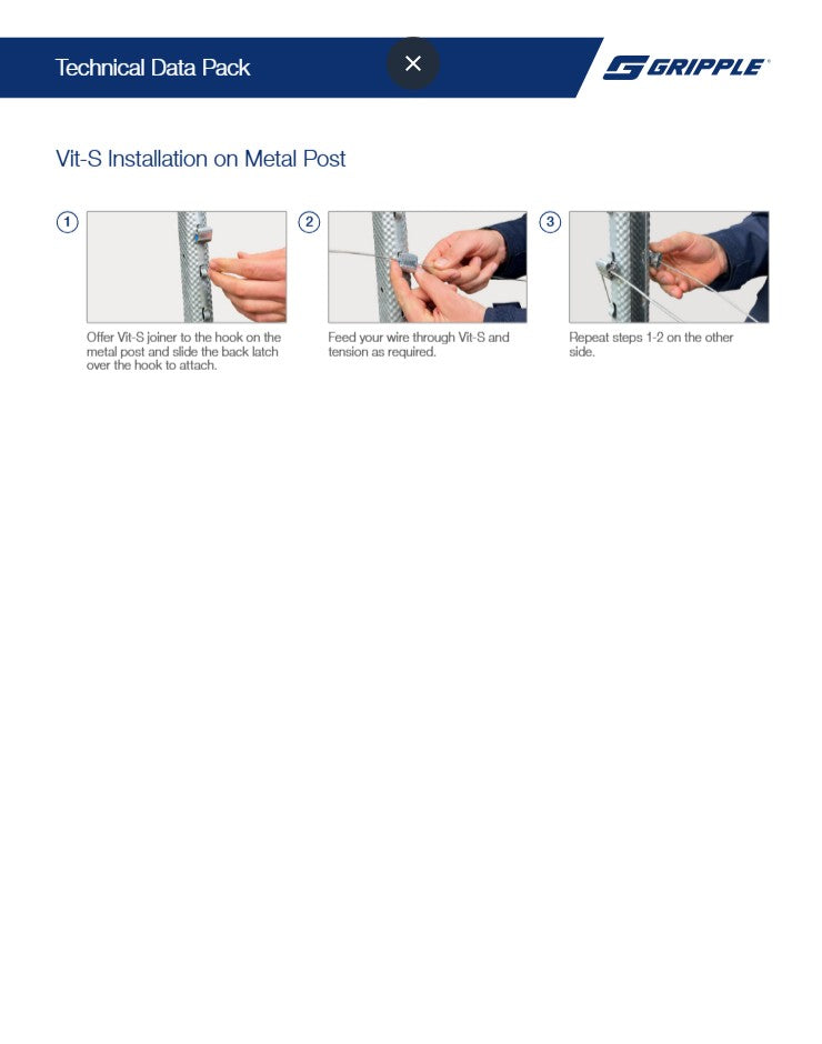 Gripple VIT-S Metal Trellising Bracket, Box of 20