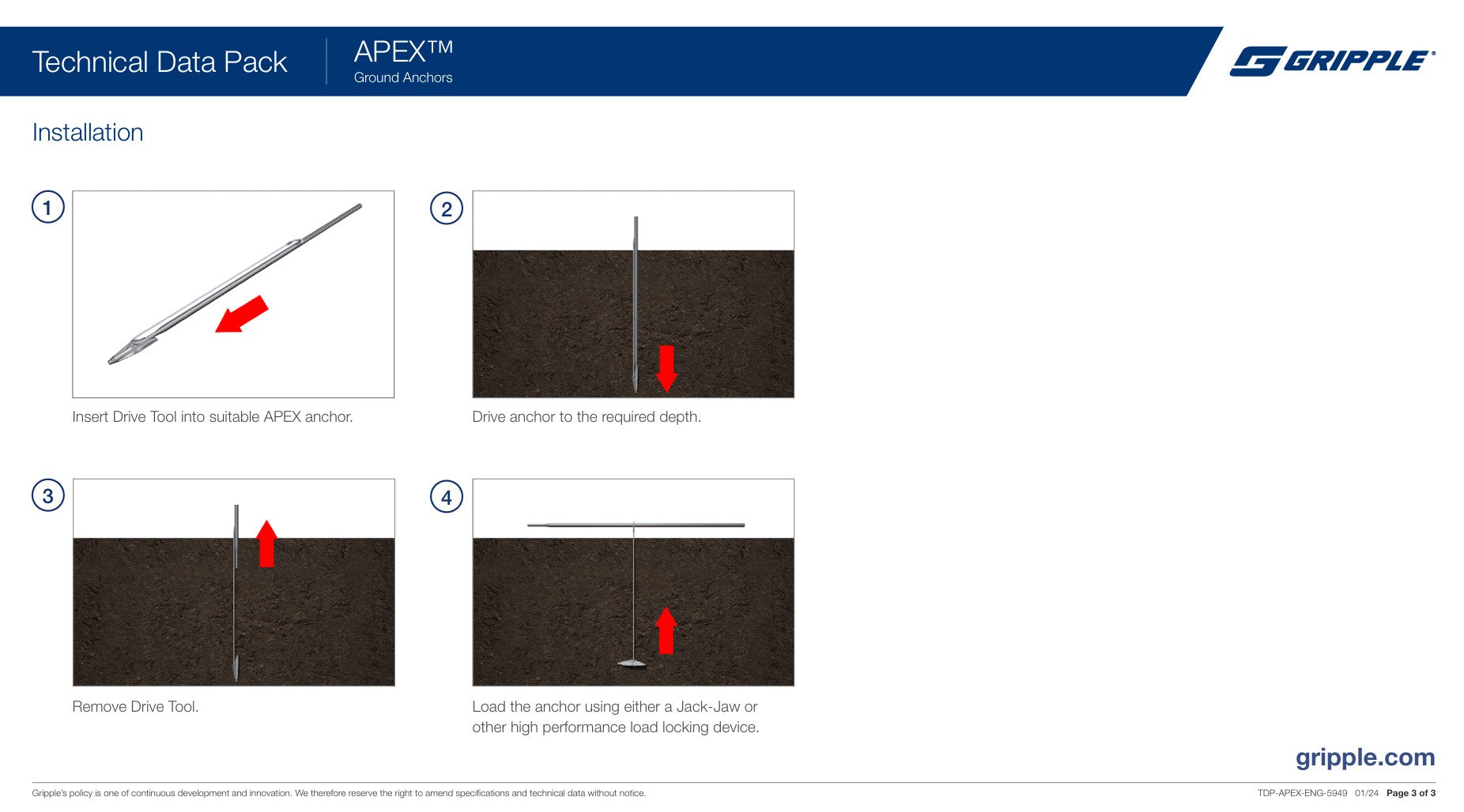Gripple Apex™ 3 Vineyard Trellis Anchors, Box/20